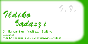 ildiko vadaszi business card